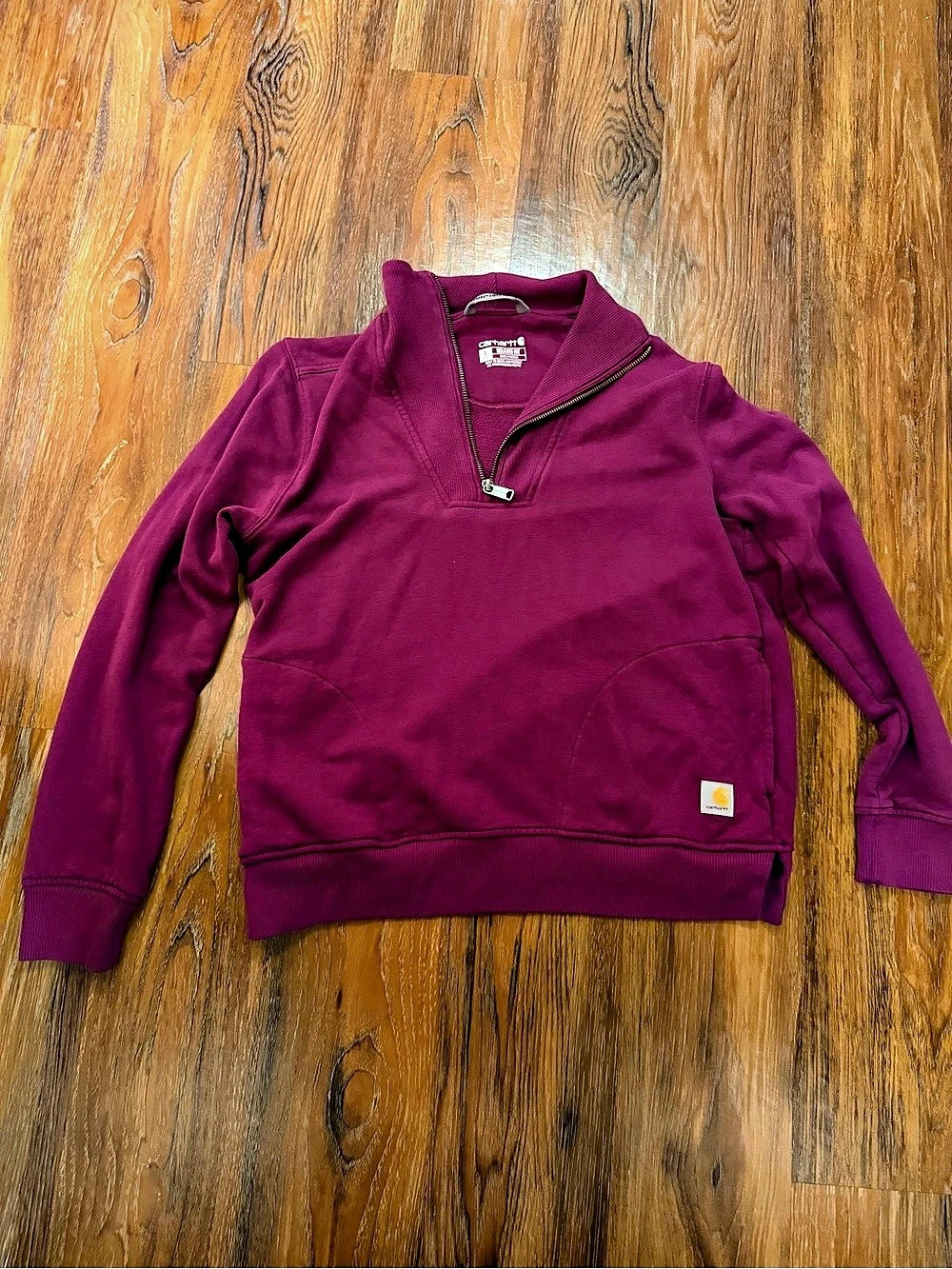 Carhartt Women'Small TENCEL Fiber Series Relaxed Fit Half-Zip Sweatshirt TENCEL